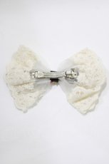 画像3: m petit by misako / リボンバレッタ  生成り H-26-01-26-1074-LO-AC-NS-ZH (3)
