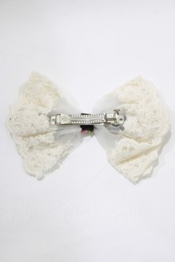 画像3: m petit by misako / リボンバレッタ  生成り H-26-01-26-1074-LO-AC-NS-ZH