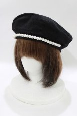 画像1: Lovely Tency / 眞白ありす/パールベレー  ブラック H-26-01-26-1078-GO-AC-NS-ZH (1)