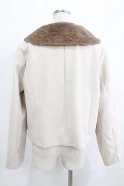 画像3: m petit by misako / ファーエリショートジャケット L 生成り H-26-01-26-1013-LO-JA-NS-ZH