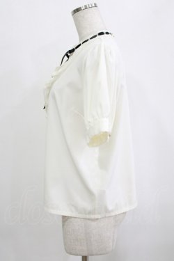 画像2: axes femme POETIQUE / フリルデザインスタンドブラウス M 生成り H-26-01-26-1015-AX-BL-NS-ZH