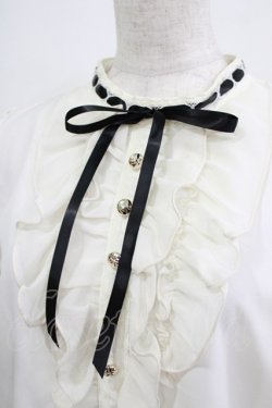 画像4: axes femme POETIQUE / フリルデザインスタンドブラウス M 生成り H-26-01-26-1015-AX-BL-NS-ZH