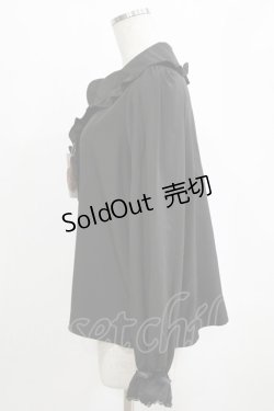 画像2: m petit by misako / AM マルエリフリルブラウス L ブラック H-26-01-26-1016-LO-BL-NS-ZH