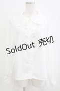 m petit by misako / AM マルエリフリルブラウス L オフ H-26-01-26-1018-LO-BL-NS-ZH