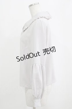 画像2: evelyn / フリル襟ブラウス Free グレー H-26-01-26-1020-LO-BL-NS-ZH