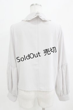 画像3: evelyn / フリル襟ブラウス Free グレー H-26-01-26-1020-LO-BL-NS-ZH