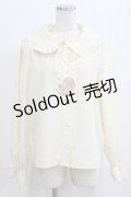 m petit by misako / AM マルエリフリルブラウス L アイボリー H-26-01-26-1023-LO-BL-NS-ZH