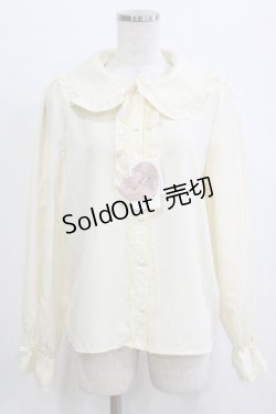 画像1: m petit by misako / AM マルエリフリルブラウス L アイボリー H-26-01-26-1023-LO-BL-NS-ZH