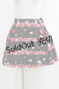 BABY,THE STARS SHINE BRIGHT / Pomme rouge〜うさぎとりすのりんごの森〜柄プリーツスカート Free ブラック H-26-01-26-1003-BA-SK-NS-ZH