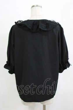 画像3: m petit by misako / MSKデシンレースエリブラウス L ブラック H-26-01-26-1026-LO-BL-NS-ZH