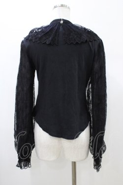 画像2: Angelic Pretty / Dollyレースカラーカットソー Free ブラック H-26-01-26-061-AP-TO-NS-ZH