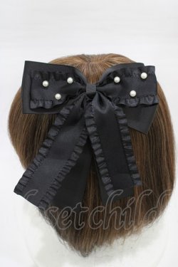 画像2: m petit by misako / TT*AMリボンクリップ  ブラック H-26-01-26-016-LO-ZA-NS-ZH