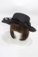 画像1: axes femme / 巻き薔薇レース雑材カンカン帽  ブラック H-26-01-26-020-AX-AC-NS-ZH (1)