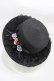 画像2: axes femme / 巻き薔薇レース雑材カンカン帽  ブラック H-26-01-26-020-AX-AC-NS-ZH (2)