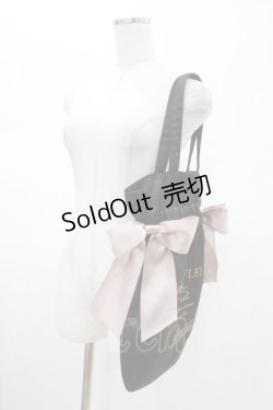 画像2: Maison de FLEUR / ダブルリボンギャザートートバッグ  ブラック H-26-01-26-024-LO-BG-NS-ZH