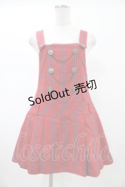 画像1: Angelic Pretty / クラシカルレジメンサロペット Free ワイン H-26-01-27-046-AP-OP-NS-ZH