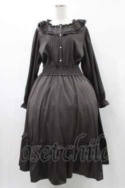 画像1: m petit by misako / AOK*フリルカラータックワンピース 4L ブラウン H-26-01-27-049-LO-OP-NS-ZH