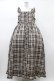 画像1: FLC / 皆方由衣コラボ/チェックフリルジャンパースカート 4L ブラウン H-26-01-27-057-0-OP-NS-ZH (1)