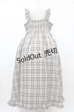 画像2: FLC / 皆方由衣コラボ/チェックフリルジャンパースカート 4L ブラウン H-26-01-27-057-0-OP-NS-ZH