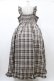 画像2: FLC / 皆方由衣コラボ/チェックフリルジャンパースカート 4L ブラウン H-26-01-27-057-0-OP-NS-ZH (2)