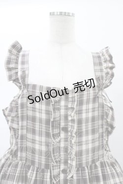 画像3: FLC / 皆方由衣コラボ/チェックフリルジャンパースカート 4L ブラウン H-26-01-27-057-0-OP-NS-ZH