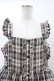 画像3: FLC / 皆方由衣コラボ/チェックフリルジャンパースカート 4L ブラウン H-26-01-27-057-0-OP-NS-ZH (3)