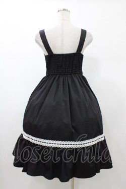 画像2: Eri Aino's collaboration / TTAINリボンレースジャンパースカート M ブラック H-26-01-27-059-0-OP-NS-ZH