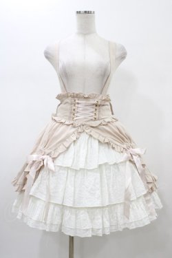 画像1: Amavel / サス付き前後シャーリングスカート Free ピンク H-26-01-27-060-CA-SK-NS-ZH