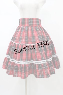 画像1: Eri Aino's collaboration / シャーロットの水曜日 フリルフレアスカート M レッド H-26-01-27-063-0-TO-NS-ZH
