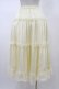 画像2: m petit by misako / サテンキリカエペチスカート M 生成り H-26-01-27-066-LO-SK-NS-ZH (2)