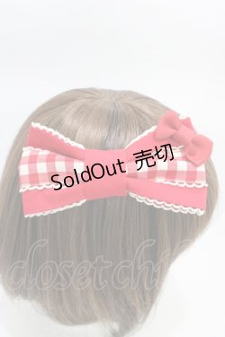 画像2: Angelic Pretty / Candyギンガムバレッタ  レッド H-26-01-27-008-AP-AC-NS-ZH