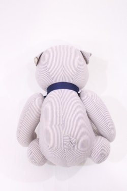 画像2: F i.n.t / オリジナルテディベア  オフ/ブルーストライプ H-26-01-27-1001-CA-ZA-NS-ZH