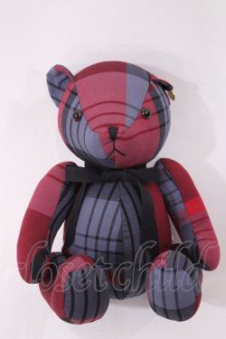 画像1: F i.n.t / オリジナルテディベア  レッド/グレーチェック H-26-01-27-1012-CA-ZA-NS-ZH