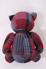 画像2: F i.n.t / オリジナルテディベア  レッド/グレーチェック H-26-01-27-1012-CA-ZA-NS-ZH (2)