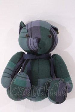 画像1: F i.n.t / オリジナルテディベア  グリーン/ネイビーチェック H-26-01-27-1014-CA-ZA-NS-ZH