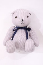 画像1: F i.n.t / オリジナルテディベア  オフ/ブルーストライプ H-26-01-27-1002-CA-ZA-NS-ZH (1)