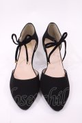 an another angelus / リボンセパレートパンプス L/24.5〜25cm BLACK H-26-01-27-1016-CA-SH-NS-ZH