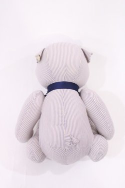 画像2: F i.n.t / オリジナルテディベア  オフ/ブルーストライプ H-26-01-27-1002-CA-ZA-NS-ZH