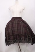 axes femme / チェック柄ミディスカート M ワイン H-26-01-27-1020-AX-SK-NS-ZH