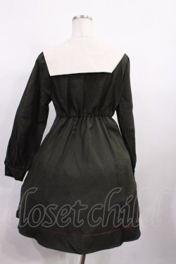 画像2: Amavel / タイ付きセーラーワンピース Free カーキ H-26-01-27-1025-CA-OP-NS-ZH