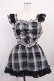 画像1: Princess Melody / チェックパールハートエプロンジャンスカ Free ブラック H-26-01-27-1026-EL-OP-NS-ZH (1)