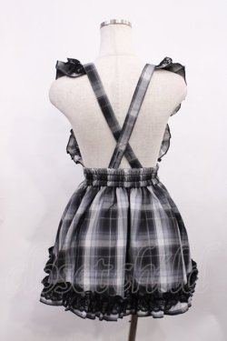 画像2: Princess Melody / チェックパールハートエプロンジャンスカ Free ブラック H-26-01-27-1026-EL-OP-NS-ZH