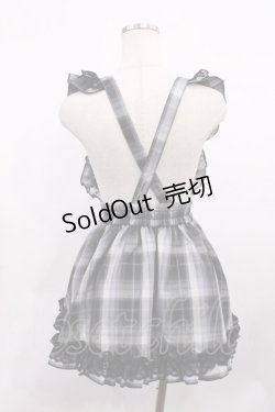 画像2: Princess Melody / チェックパールハートエプロンジャンスカ Free ブラック H-26-01-27-1026-EL-OP-NS-ZH