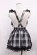 画像2: Princess Melody / チェックパールハートエプロンジャンスカ Free ブラック H-26-01-27-1026-EL-OP-NS-ZH (2)