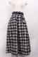 画像1: an another angelus / ハンドペイント千鳥柄タックスカート Free BEIGE×BLACK H-26-01-27-1029-CA-SK-NS-ZH (1)