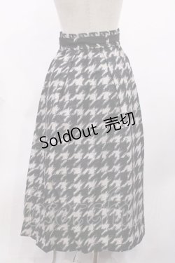 画像2: an another angelus / ハンドペイント千鳥柄タックスカート Free BEIGE×BLACK H-26-01-27-1029-CA-SK-NS-ZH