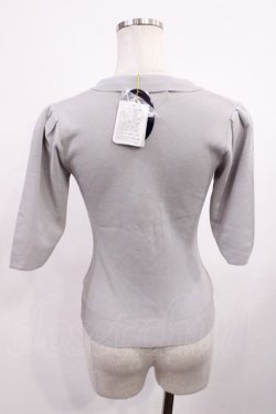 画像2: an another angelus / フロント釦スクエアネックニットプルオーバー Free BLUE GRAY H-26-01-27-1031-CA-TO-NS-ZH