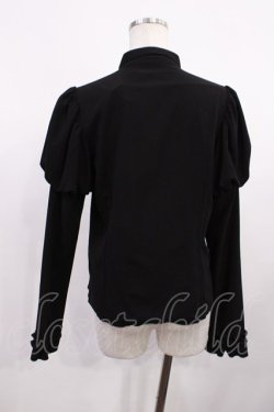 画像2: Miss Point（海外ロリータブランド） / Classic Chocolat Stripe リボンタイブラウス M ブラック H-26-01-27-1034-EL-BL-NS-ZH