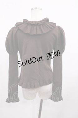 画像2: Hoshibako Works / たっぷりフリルのパフスリーブニット Free ブラウン H-26-01-27-1035-LO-TO-NS-ZH