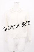 an another angelus / ラメ刺繍スカラップ衿ニットカーディガン Free OFF WHITE H-26-01-27-1036-CA-TO-NS-ZH